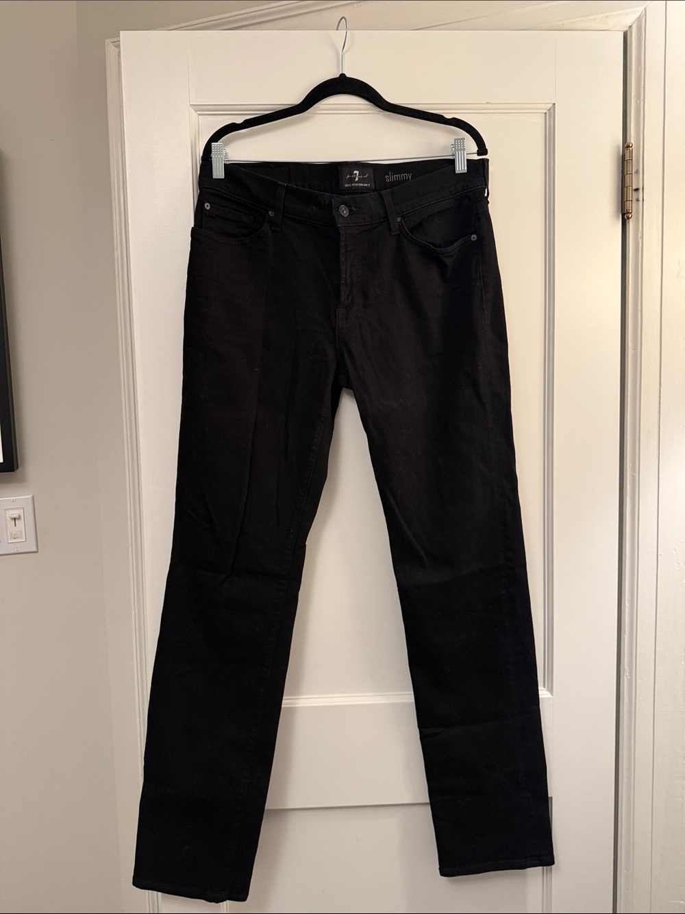 7 For All Mankind Slimmy Men’s Jeans in Black Size 34